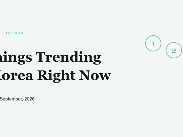 Illustrated title card: 5 Things Trending in Korea Right Now, first week of September 2026.